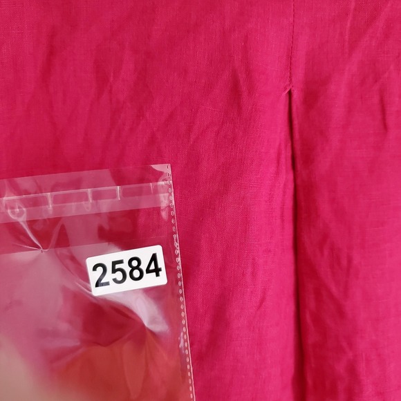 Johnny Was Calme Dress Womens M Dark Pink Collared Pockets - Picture 9 of 9